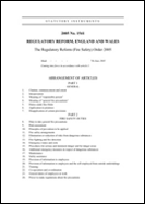 Regulatory Reform Order Fire Safety 2005